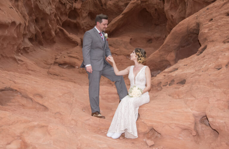 Wedding photographers in the desert hills